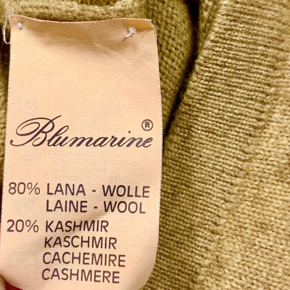 Vintage Blumarine Wool Cashmere Sweater Beaded Pearl Shawl Collar 90s Y2K 40 4 S - Picture 9 of 14